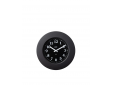 Momento Wall clock in 18/10 stainless steel coloured with epoxy resin, black.