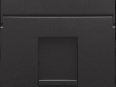 Centraalplaat data 1x RJ, Bakelite® piano black coated