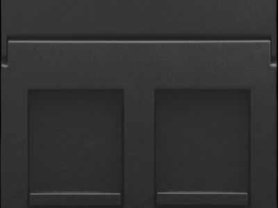Centraalplaat data 2x RJ, Bakelite® piano black coated