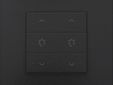 Dubbele dimbediening met led voor Niko Home Control, piano black coated