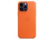 Leren hoesje met MagSafe voor iPhone 14 Pro Max Orange