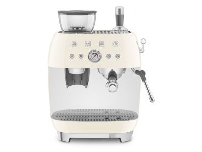 Espresso koffiemachine met geïntegreerde molen - crème