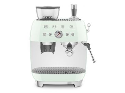 Espresso koffiemachine met geïntegreerde molen - pastelgroen