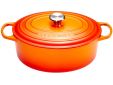 Gietijzeren Ovale Cocotte 27cm 4,1L oranjerood