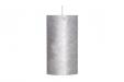 Rustic Cylinderkaars Metallic Zilver 13 D7xh13cm