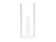 Staander 1x Glass Tube D2.5-h15cm Wit 11 X8xh25cm Rechthoek Metaal
