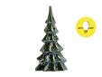 Kerstboom Led Excl2xaabatt Groen 8,5x8, 3xh16,6cm Rond Keramiek