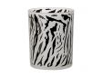 Theelichthouder Zebra Zwart-wit D10xh12c M Glas