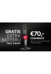 AEG Steelstofzuiger: Gratis extra batterij of €70 cashback