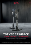 AEG Steelstofzuiger: Gratis extra batterij of tot €70 cashback