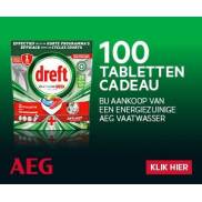 AEG energiezuinige Vaatwasser: 100 Dreft tabletten cadeau