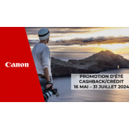 Canon Promotion d'été cashback/crédit