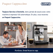 De'Longhi Complet: Paquet Cappuccino + Service à Domicile + 2 ans garantie
