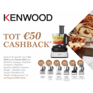 Kenwood Foodprocessor: Tot €50 cashback