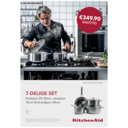 KitchenAid Multi-Ply Stainless Steel: promo 7-delig set