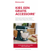 KitchenAid keukenrobot: gratis accessoire naar keuze