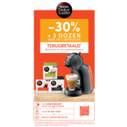Krups Dolce Gusto: 30% cashback + capsules terugbetaald