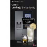 LG Amerikaanse koelkast: Riedel glazen voucher tot €150