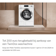 Miele Wasmachine TwinDos: Tot €200 cashback
