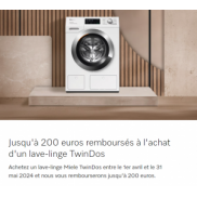 Miele Lave-linge TwinDos: Jusqu'à 200€ remboursés