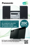 Panasonic Audiosysteem: €20 terugbetaald