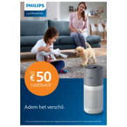Philips Luchtbehandeling: Tot €50 cashback
