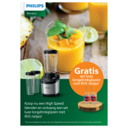 Philips Blender: Gratis set luxe longdrinkglazen