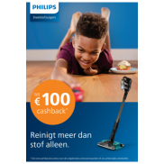 Philips steelstofzuiger: Tot € 100 cashback
