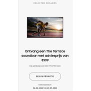 Samsung The Terrace + gratis soundbar (t.w.v. €999)