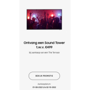 Samsung The Terrace + gratis Sound Tower (t.w.v. €499)