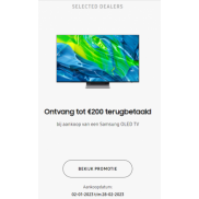 Samsung Oled TV: Tot €200 terugbetaald