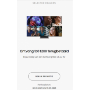 Samsung Neo QLed: Tot €200 terugbetaald