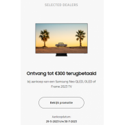 Samsung Neo QLed, OLed of Frame: Tot €300 cashback