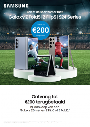 Samsung S24 series/Z Flip5/Z Fold5: Tot €200 terugbetaald
