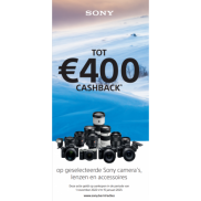 Sony Foto: Tot €400 cashback