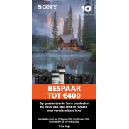 Sony Camera/lens: Tot €400 inruilpremie