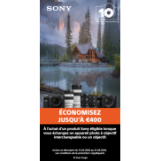 Sony Appareil Photo/Objectifs: Jusqu'à 400€ Prime de reprise