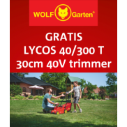 WOLF-Garten Grasmaaier: Gratis Lycos 40/300 T 30cm 40V trimmer