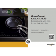 Whirlpool inductiekookplaat: 2 GreenPan t.w.v. €134,90 gratis