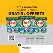 Whirlpool Vaatwasser: Tot 12 maanden Dreft Platinum Plus gratis