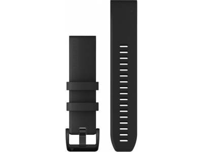 QuickFit® 22mm horlogebanden Zwart met zwart roestvrijstalen bevestigingsmateriaal