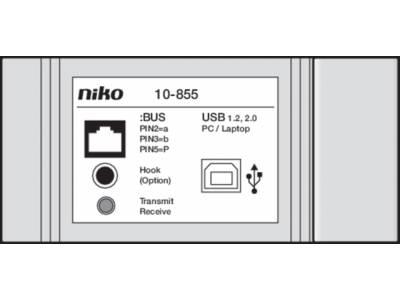 Niko Toegangscontrole - PC-interface voor programmering en configuratie.