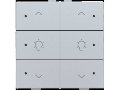 Dubbele dimbediening met led voor Niko Home Control, sterling