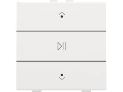 Enkelvoudige audiobediening met leds voor Niko Home Control, white coated