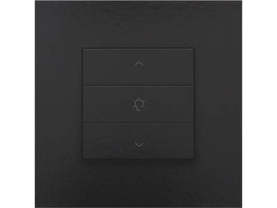 Enkelvoudige dimbediening voor Niko Home Control, piano black coated