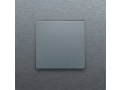 Enkelvoudige drukknop voor Niko Home Control, steel grey coated