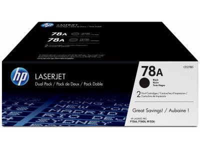 78A zwarte LaserJet tonercartridge, 2-pack