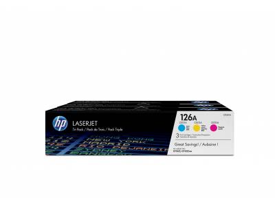 HP 126A cyaan/magenta/gele LaserJet tonercartridge 3-pack