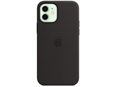Siliconenhoesje MagSafe iPhone 12/12 Pro Zwart