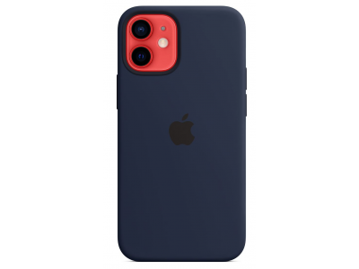 Coque en silicone avec MagSafe pour iPhone 12 mini Bleu